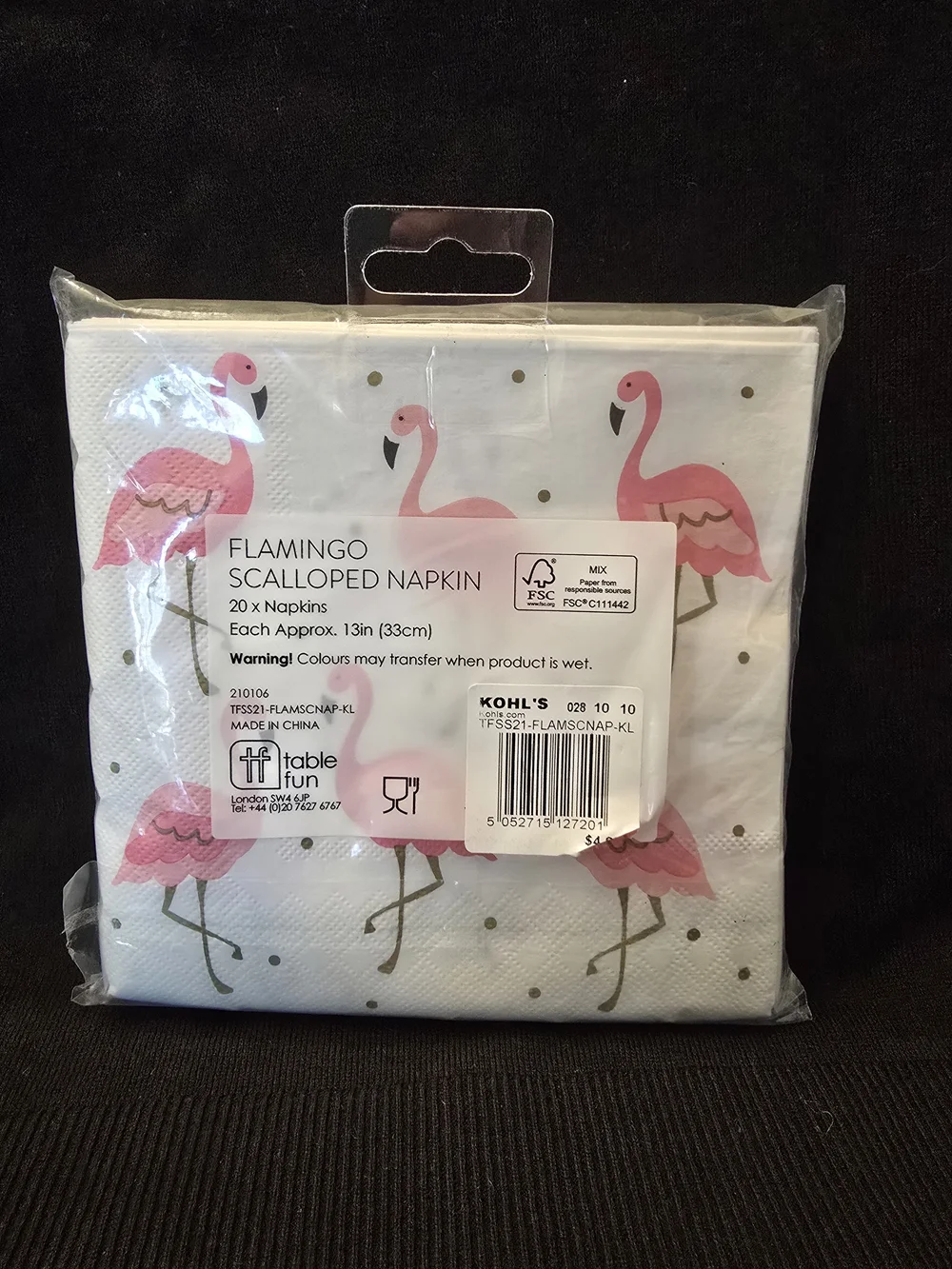 3 Pc Party Flamingo Pink Drink Set! - Ice Cube Tray, Paper Straws, & Napkins - Picture 3 of 7